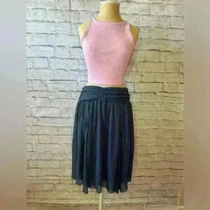 Xhilaration Women’s Small Blue Tulle Knee Length Skirt with Handkerchief Hem